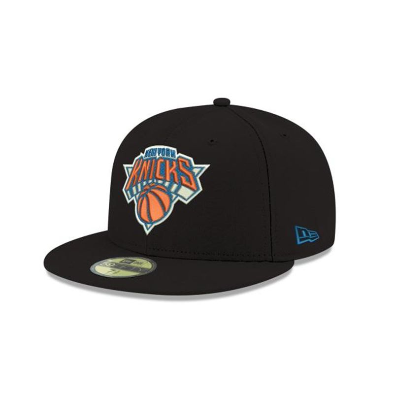 NBA New York Knicks Team Color 59Fifty Fitted (FPA0711) - Black New Era Caps